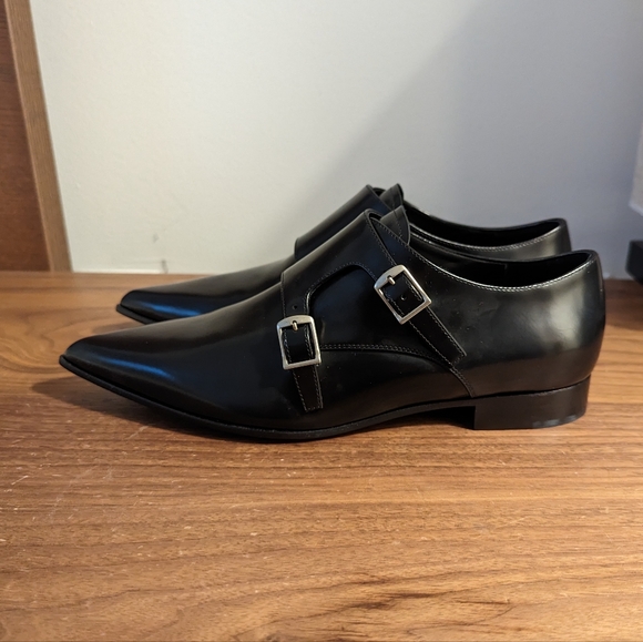 NWT Christian Dior Double Monk Strap Brushed Calf Skin Swing Shoe - EU 36.5 - Picture 4 of 8